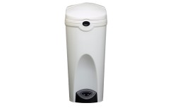 POUBELLE AUTOMATIQUE POUR PROTECTIONS HYGIÉNIQUES FÉMININES AVEC OUVERTURE SANS CONTACT PAR CAPTEUR INFRAROUGE.