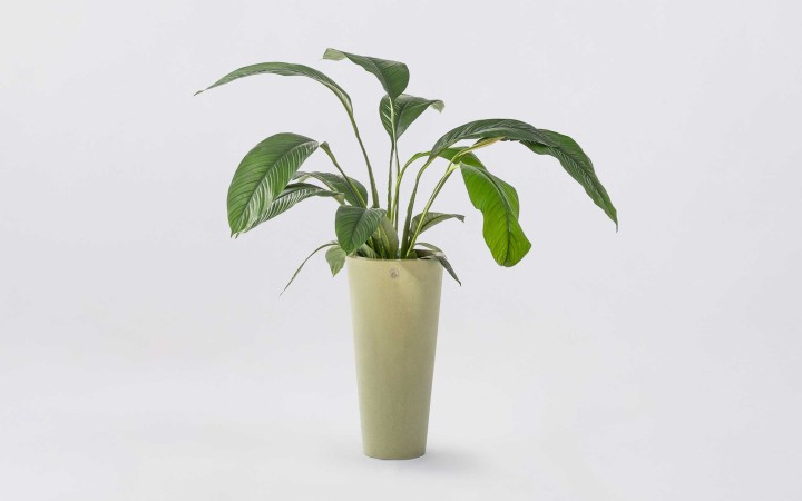 Pot design rond en polyéthylène pour espace extérieur