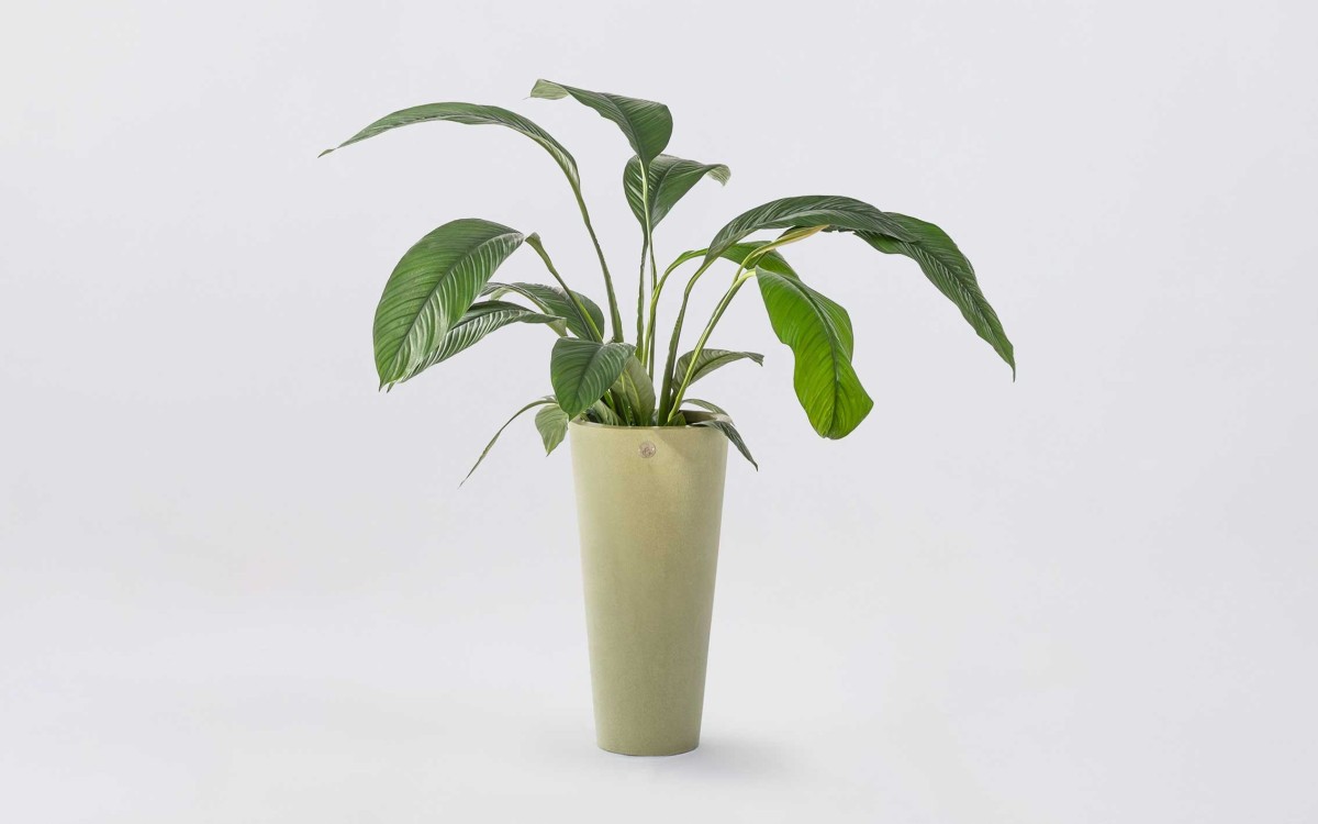 Pot design rond en polyéthylène pour espace extérieur
