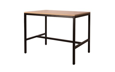 Table carrée avec structure métal pour mobilier professionnel d’intérieur, entreprise ou collectivité.