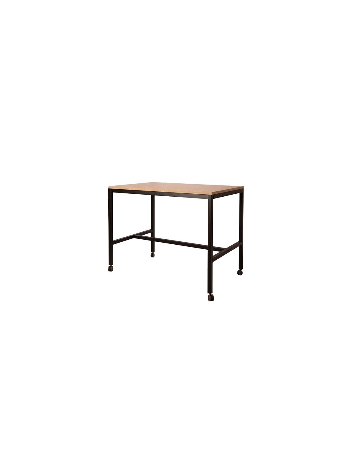Table carrée avec structure métal pour mobilier professionnel d’intérieur, entreprise ou collectivité.