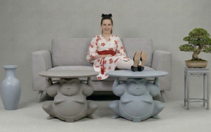 Table d’appoint originale Red Hook inspiration japonaise