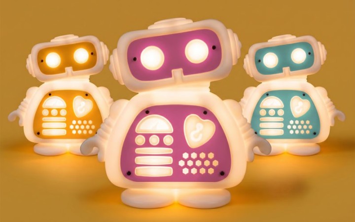 Lampe robot design rechargeable AI Love You de Red Hook, objet déco lumineux original