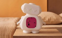 Lampe robot design verte AI Love You Red Hook, lampe rechargeable originale