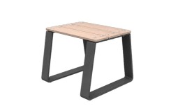 Tabouret enfant PETIOT en acier et compact HPL effet bois pour cour d’école