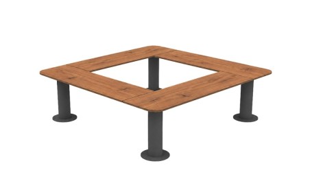 Banquette carrée PETIOT en acier et compact HPL effet bois pour cour d’école
Mobilier extérieur enfant pour entourage d’arbre