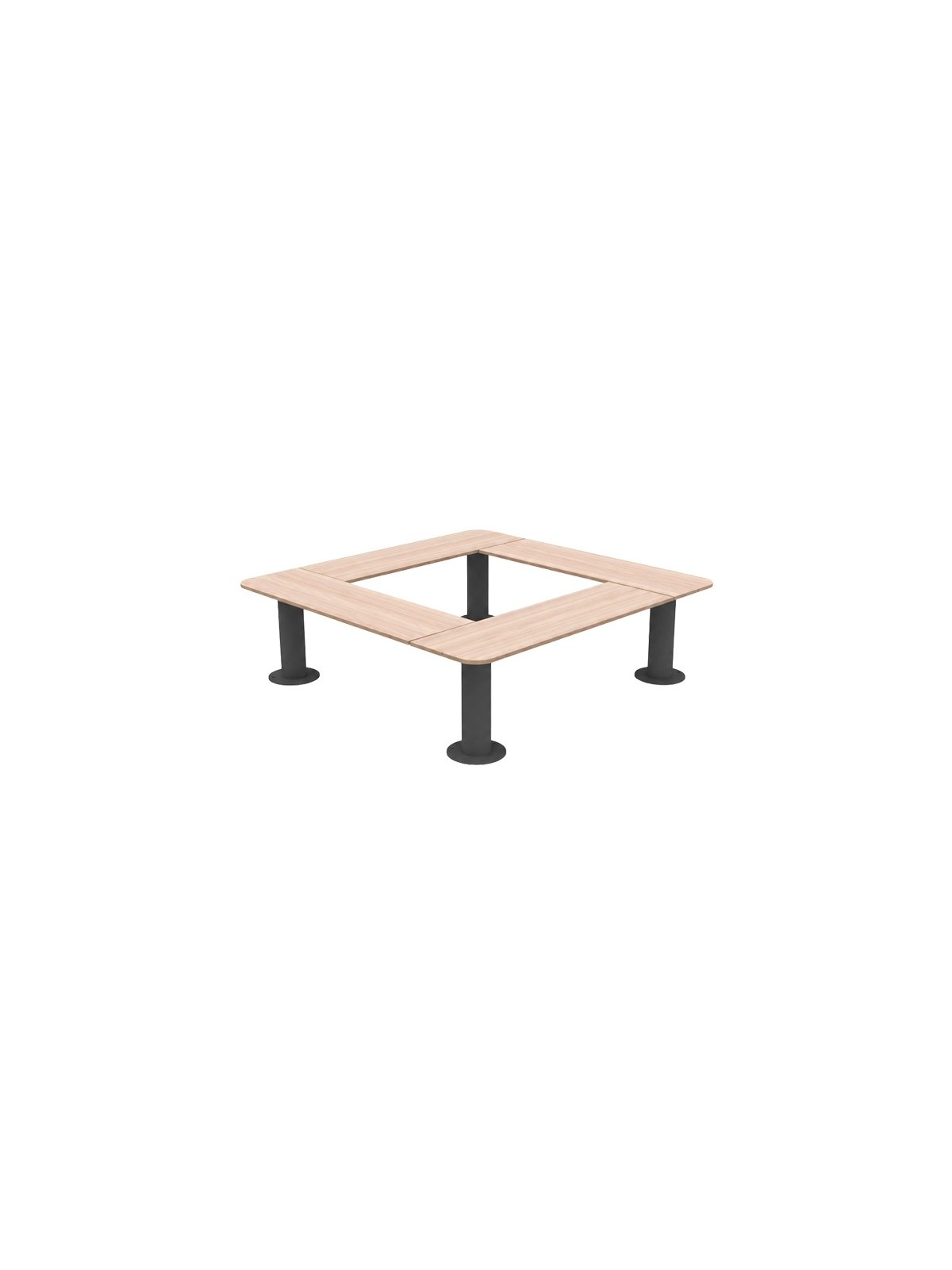 Banquette carrée PETIOT en acier et compact HPL effet bois pour cour d’école
Mobilier extérieur enfant pour entourage d’arbre