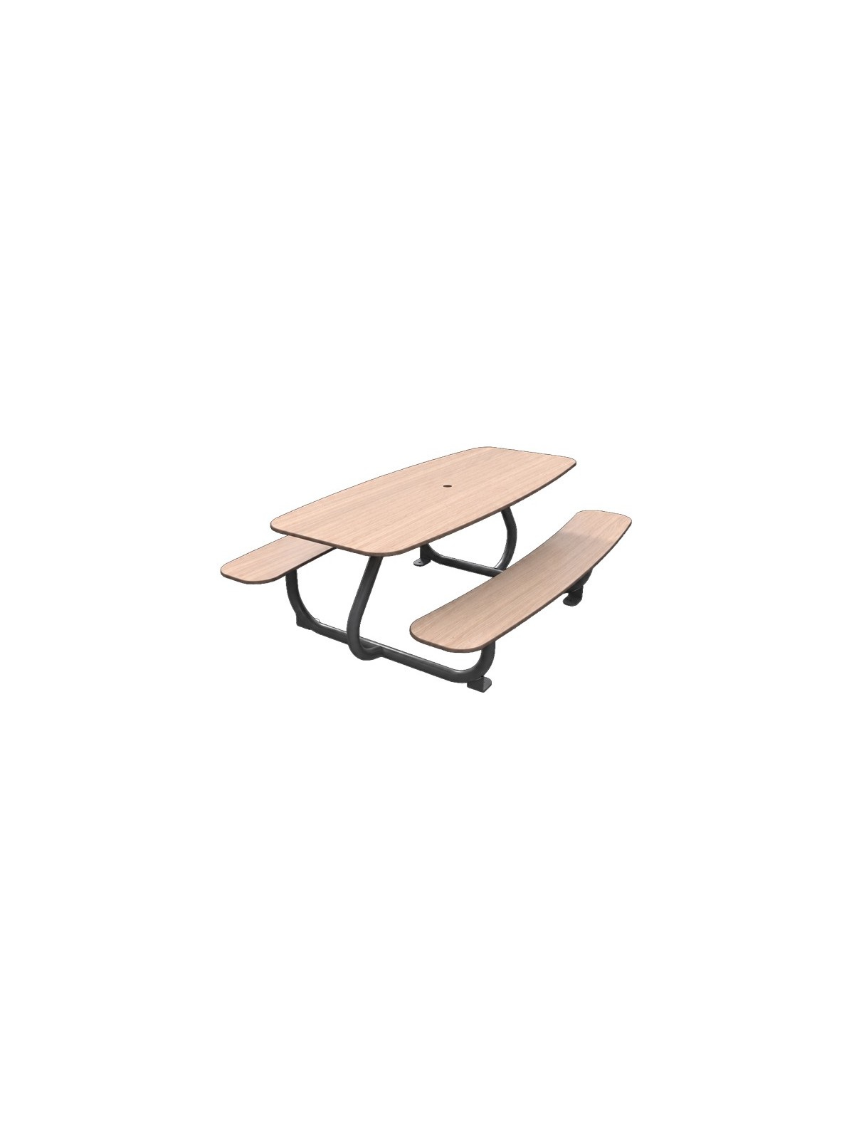 Table de pique-nique enfant PETIOT en acier et compact HPL effet bois pour parc public
Mobilier pour enfant en extérieur