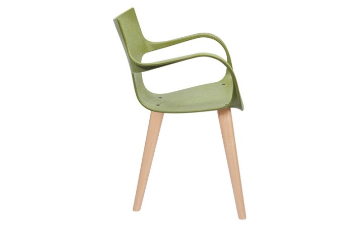 CHAISE DESIGN ERBI MISKI EN FIBRES VÉGÉTALES AVEC PIEDS EN BOIS – STILFIBRA