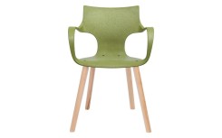 CHAISE DESIGN ERBI MISKI EN FIBRES VÉGÉTALES AVEC PIEDS EN BOIS – STILFIBRA