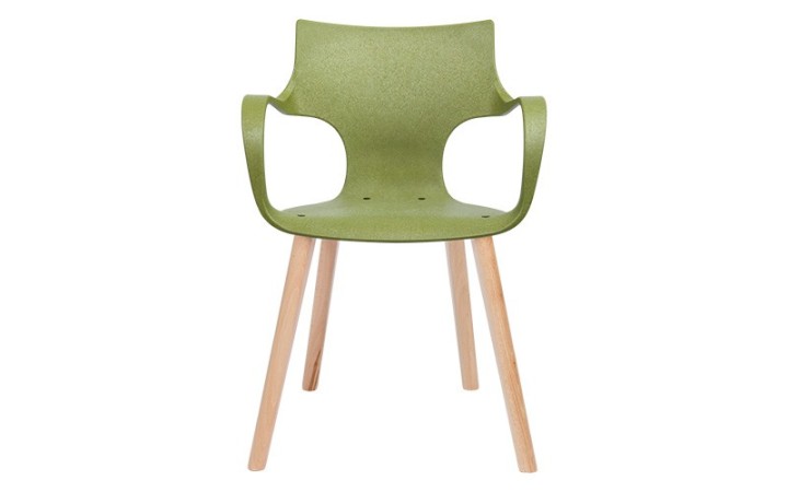CHAISE DESIGN ERBI MISKI EN FIBRES VÉGÉTALES AVEC PIEDS EN BOIS – STILFIBRA