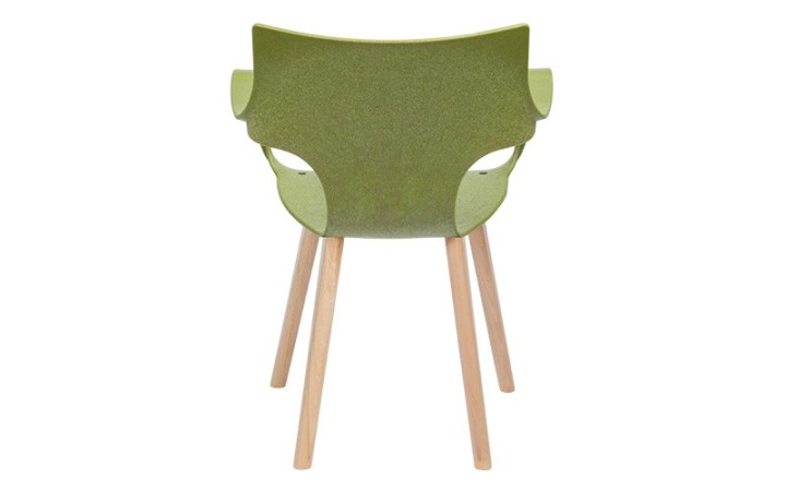 CHAISE DESIGN ERBI MISKI EN FIBRES VÉGÉTALES AVEC PIEDS EN BOIS – STILFIBRA