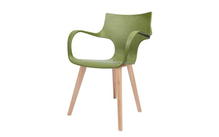 CHAISE DESIGN ERBI MISKI EN FIBRES VÉGÉTALES AVEC PIEDS EN BOIS – STILFIBRA