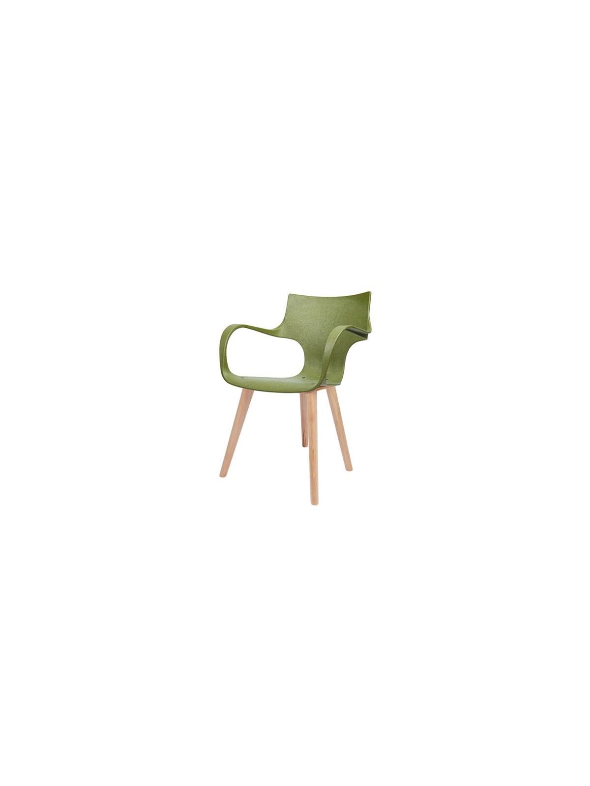 CHAISE DESIGN ERBI MISKI EN FIBRES VÉGÉTALES AVEC PIEDS EN BOIS – STILFIBRA