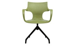 ERBI MISKI AVEC PIÈTEMENT POLYAMIDE– CHAISE EN MATÉRIAUX RECYCLÉS POUR BUREAUX ET ESPACES PROFESSIONNELS