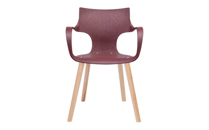 MOBILIER RSE POUR ENTREPRISE – CHAISE ERBI WINI STILFIBRA AVEC STRUCTURE ACIER ET PIÉTEMENT BOIS