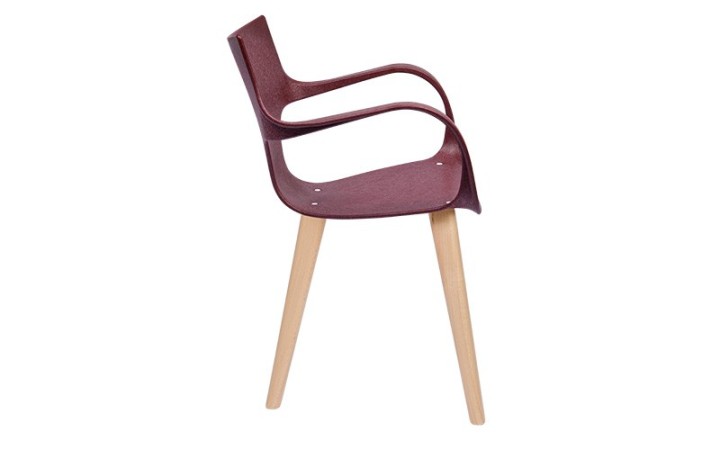 MOBILIER RSE POUR ENTREPRISE – CHAISE ERBI WINI STILFIBRA AVEC STRUCTURE ACIER ET PIÉTEMENT BOIS