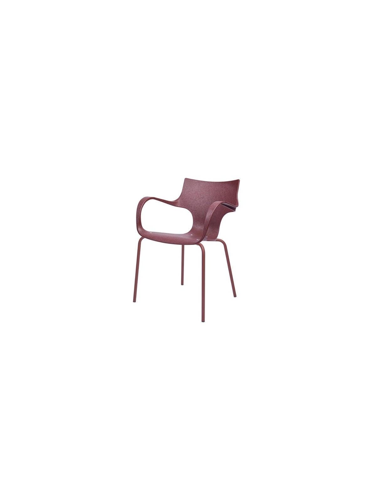 CHAISE STILFIBRA ERBI WINI – DESIGN ITALIEN, MARC DE RAISIN ET PIEDS ACIER