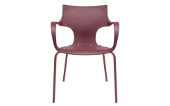 CHAISE STILFIBRA ERBI WINI – DESIGN ITALIEN, MARC DE RAISIN ET PIEDS ACIER