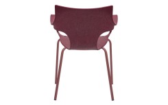 CHAISE STILFIBRA ERBI WINI – DESIGN ITALIEN, MARC DE RAISIN ET PIEDS ACIER