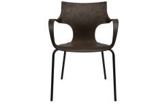 Erbi Moka, chaise professionnelle avec coque contenant 20 % de fibres de café et structure en acier galvanisé peint