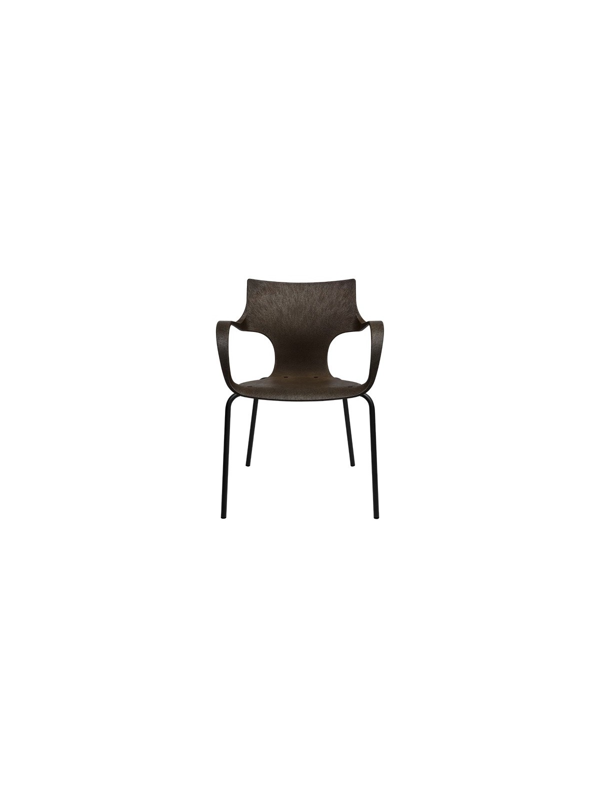 Erbi Moka, chaise professionnelle avec coque contenant 20 % de fibres de café et structure en acier galvanisé peint