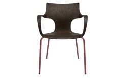 Chaise design Erbi Moka en fibres végétales et PP régénéré, restaurants, espaces d’accueil et terrasses professionnelles
