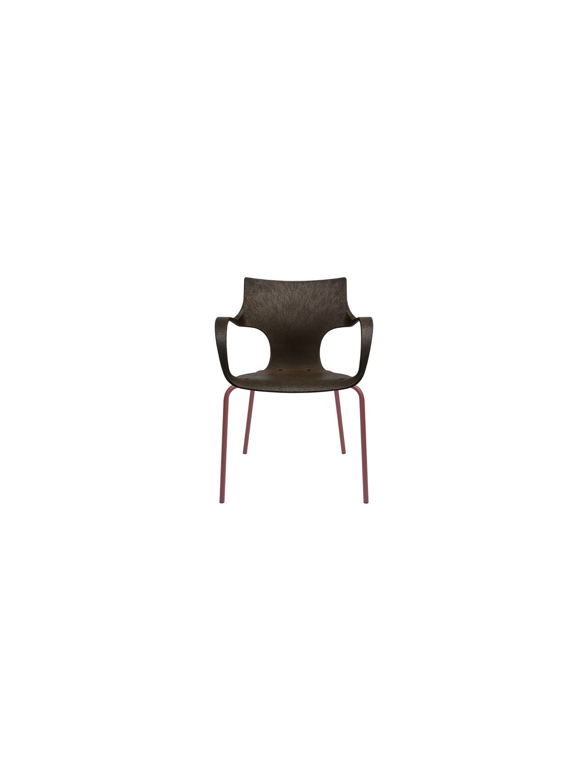 Chaise design Erbi Moka en fibres végétales et PP régénéré, restaurants, espaces d’accueil et terrasses professionnelles