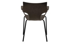 Chaise Erbi Moka en biocomposite végétal et plastique post-industriel recyclé, espaces professionnels intérieurs et extérieurs