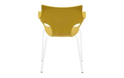 Chaise Erbi Chami en fibres végétales et polypropylène régénéré structure acier pour les projets d’aménagement responsables