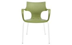 CHAISE ERBI MISKI STILFIBRA AVEC PIÈTEMENT ACIER – FIBRES DE MISCANTHUS ET POLYPROPYLÈNE RECYCLÉ