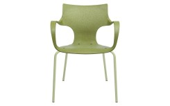 CHAISE ERBI MISKI STILFIBRA AVEC PIÈTEMENT ACIER – FIBRES DE MISCANTHUS ET POLYPROPYLÈNE RECYCLÉ