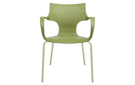 CHAISE ERBI MISKI STILFIBRA AVEC PIÈTEMENT ACIER – FIBRES DE MISCANTHUS ET POLYPROPYLÈNE RECYCLÉ