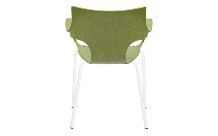 CHAISE ERBI MISKI STILFIBRA AVEC PIÈTEMENT ACIER – FIBRES DE MISCANTHUS ET POLYPROPYLÈNE RECYCLÉ