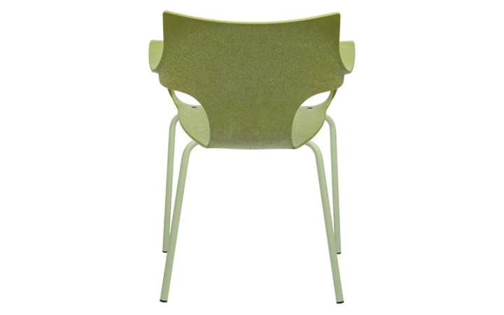 CHAISE ERBI MISKI STILFIBRA AVEC PIÈTEMENT ACIER – FIBRES DE MISCANTHUS ET POLYPROPYLÈNE RECYCLÉ