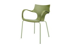 CHAISE ERBI MISKI STILFIBRA AVEC PIÈTEMENT ACIER – FIBRES DE MISCANTHUS ET POLYPROPYLÈNE RECYCLÉ
