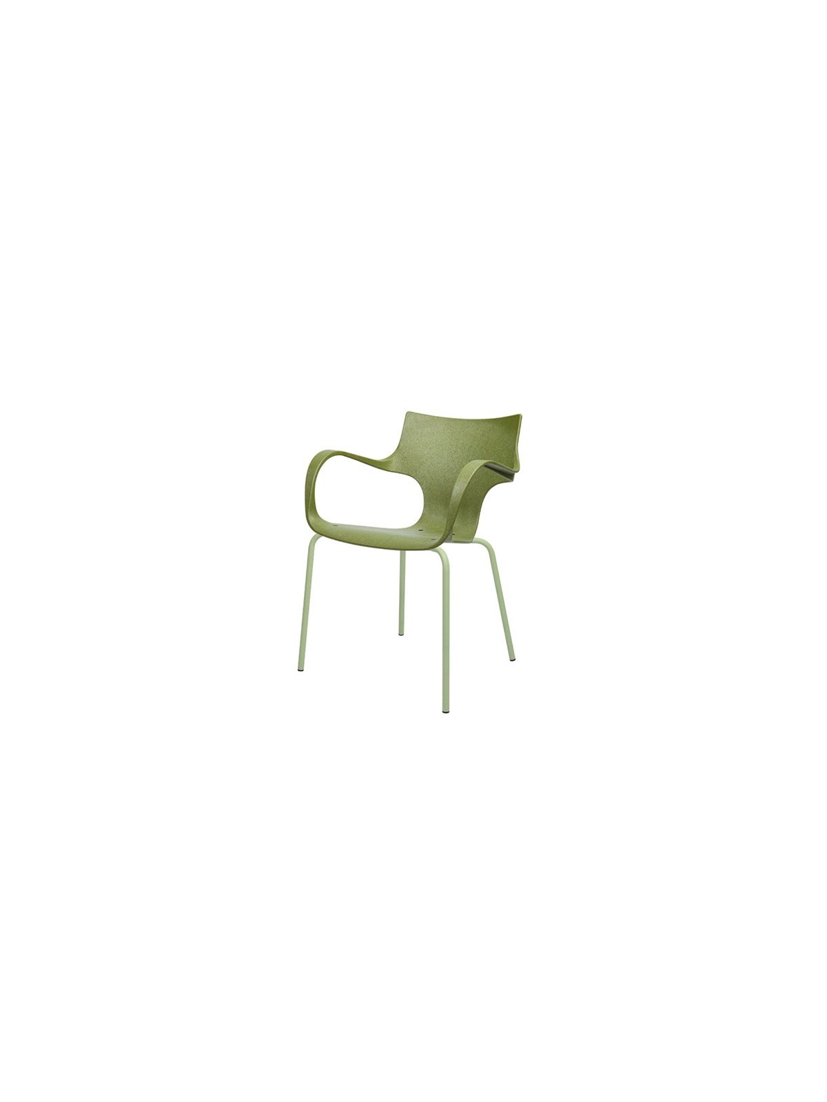 CHAISE ERBI MISKI STILFIBRA AVEC PIÈTEMENT ACIER – FIBRES DE MISCANTHUS ET POLYPROPYLÈNE RECYCLÉ