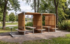 Pergola extérieure double HIMA pour parc et collectivité | CELONA