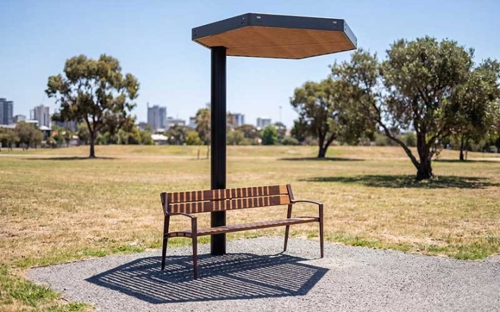 Pergola modulaire VOLOS 1 module pour ombrage urbain
