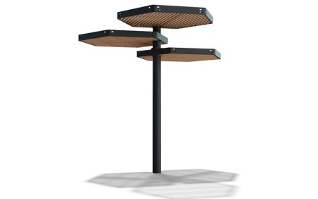 Pergola VOLOS 3 modules grande ombrière urbaine pour collectivité