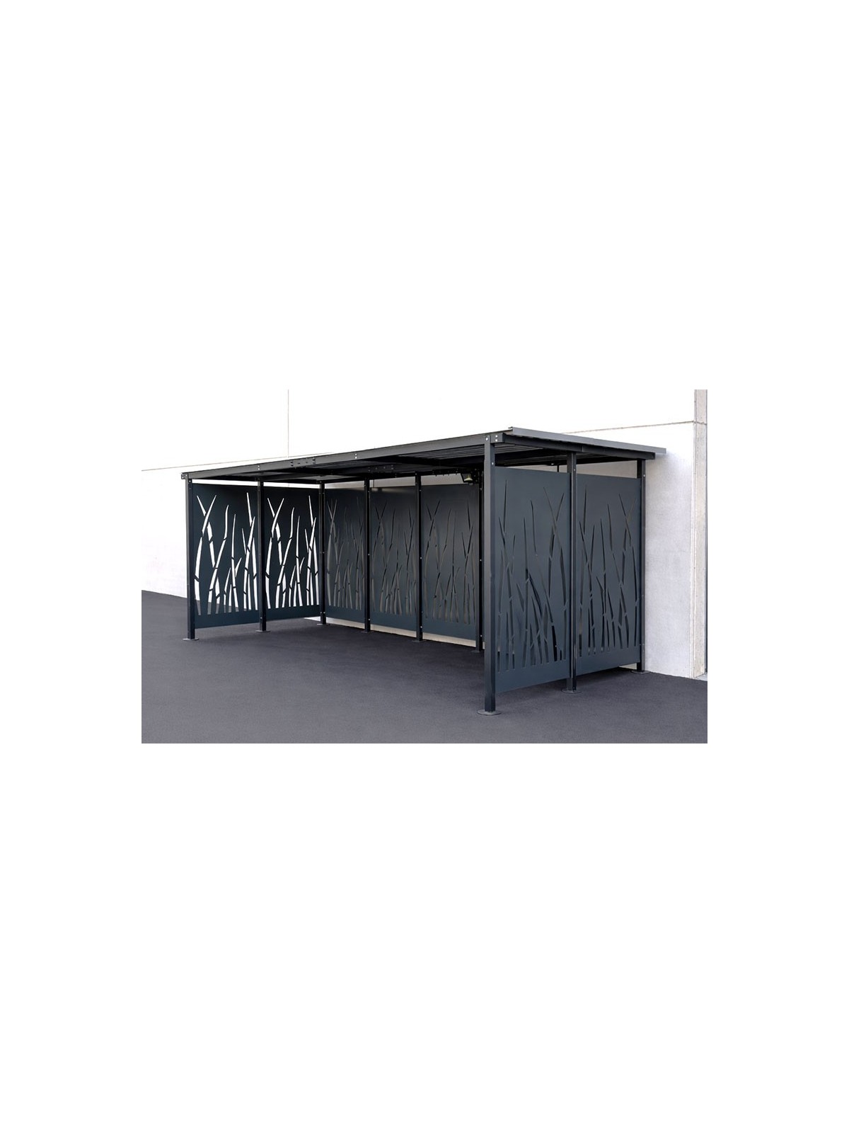 Abri vélo ouvert STANLEY 2 x 5 m modèle Roseau pour entreprise