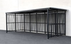 Abri vélo ouvert STANLEY 2 x 5 m modèle Bambou pour entreprise