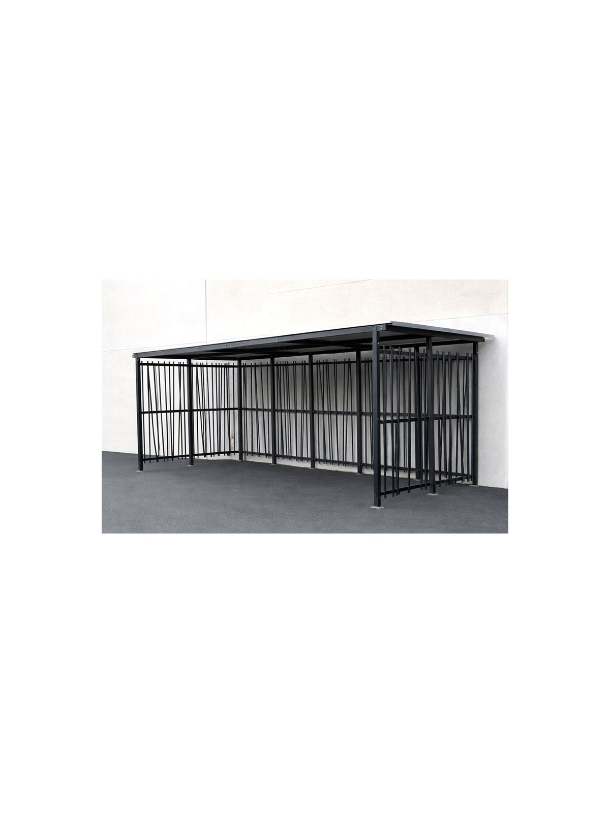 Abri vélo ouvert STANLEY 2 x 5 m modèle Bambou pour entreprise