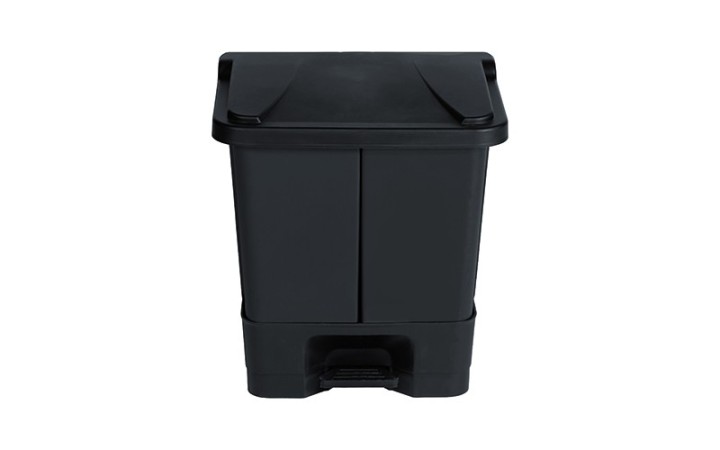Corbeille à pédale 2 seaux 20 L pour tri sélectif intérieur