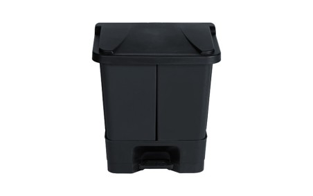 Corbeille à pédale 2 seaux 20 L pour tri sélectif intérieur