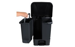 Poubelle de tri intérieur avec deux seaux amovibles de 20 L