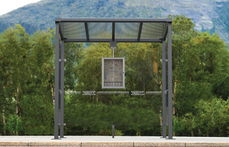 STATION BUS TITANE 2500 mm
ABRI BUS EN ACIER POUR ESPACE URBAIN DE COLLECTIVITÉ