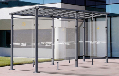 ABRI FUMEURS TITANE 5000 mm