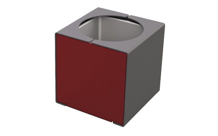 JARDINIERE DESIGN ELITE TOUT ACIER BICOLORE GRIS PROCITY + BORDEAUX RAL 3004