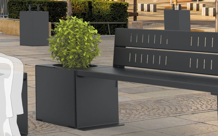 JARDINIERE ELITE TOUT ACIER AVEC BANC ELITE